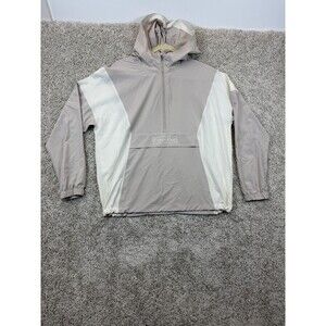 Calvin Klein Performance Mens M Gray White Colorblock Hooded Anorak Jacket